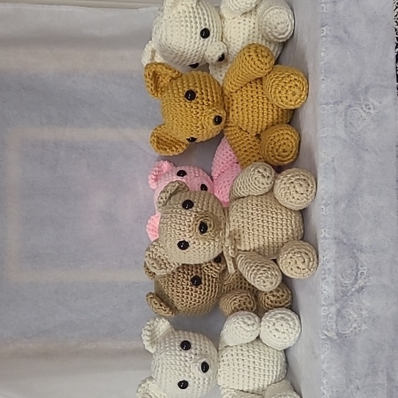 Crochet teddy bear, LAST ONE, Made by Mom - Picture 1 of 5